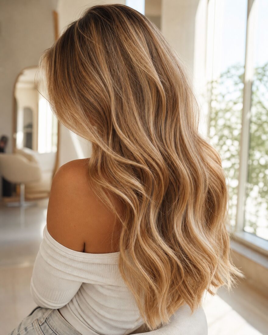 Long hair styled with extensions, Blake Charles Salon
